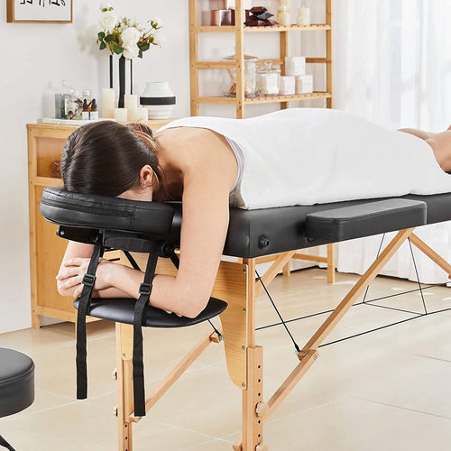 Black Adjustable Portable Massage Folding Table *
