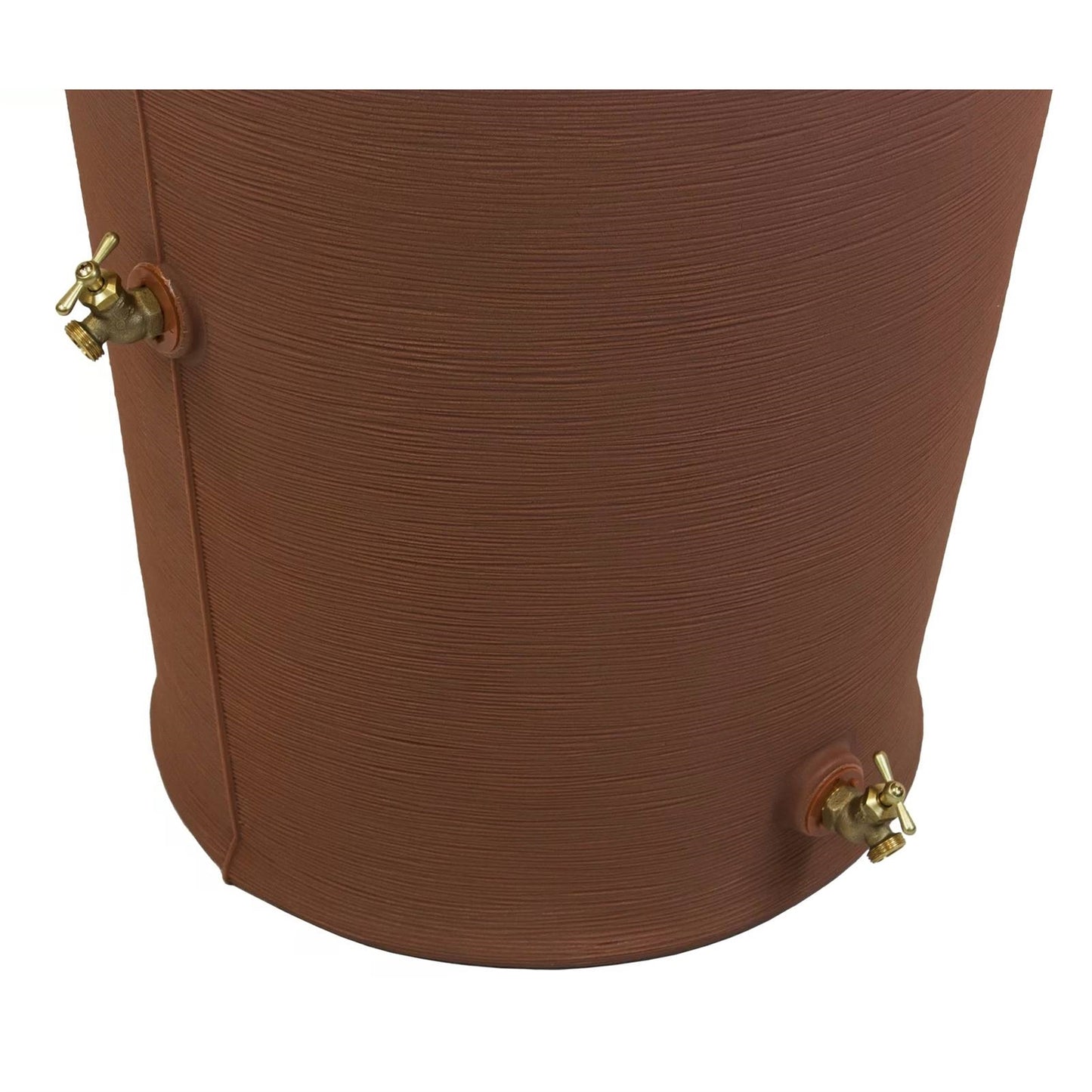 Terra Cotta 50-Gallon Plastic Urn Rain Barrel with Planter Top