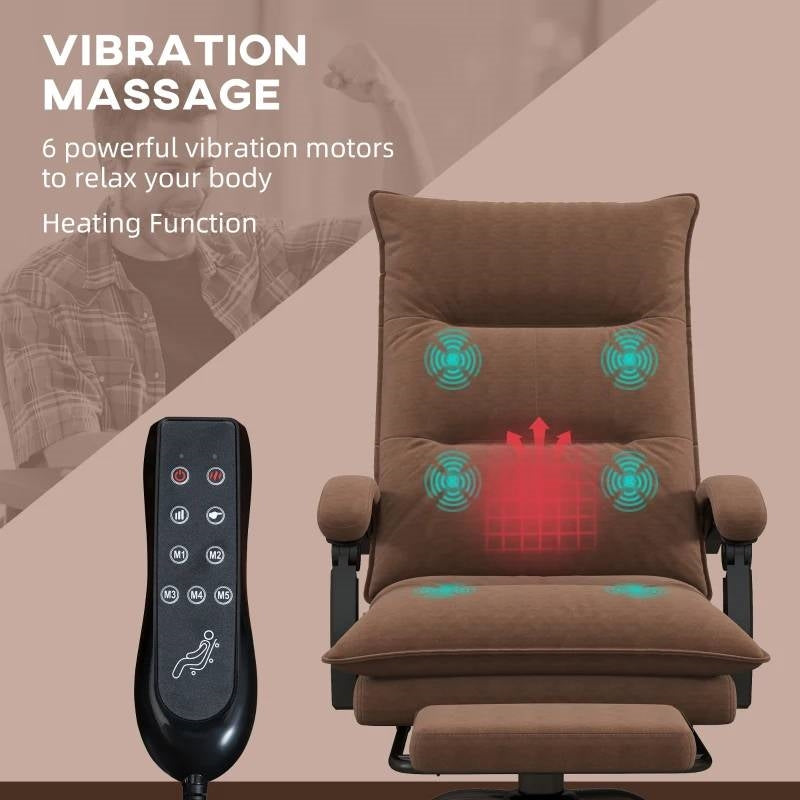 Double Padded Executive Massage Heated Office Chair