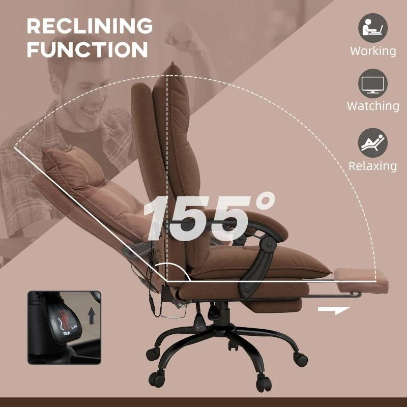 Double Padded Executive Massage Heated Office Chair