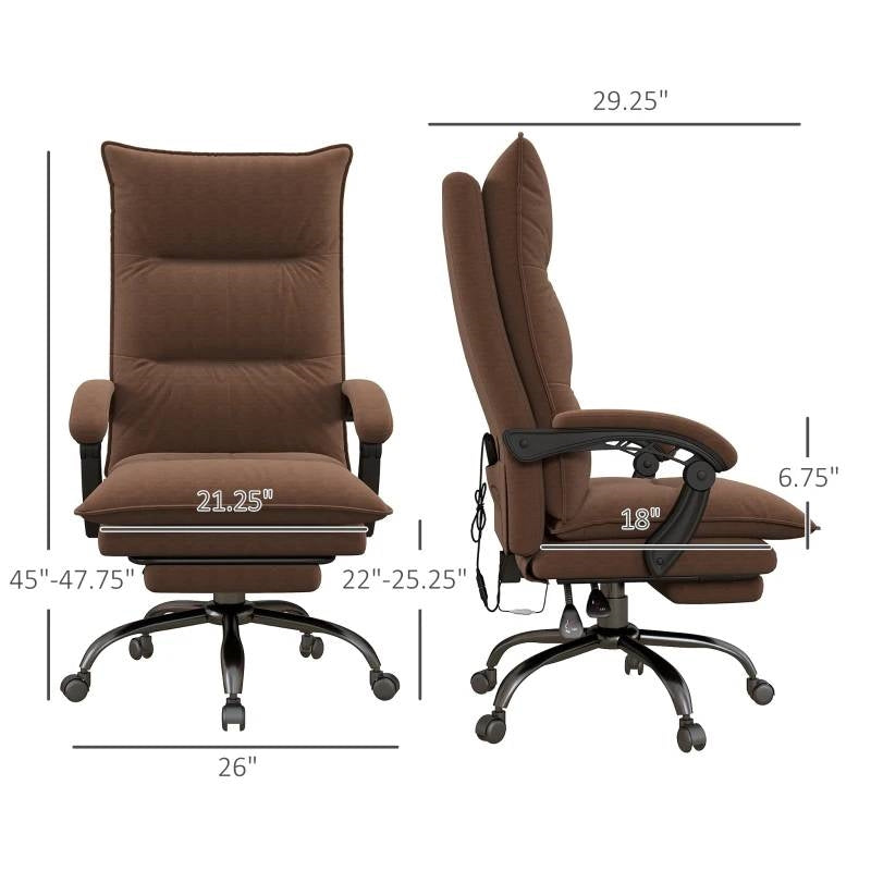 Double Padded Executive Massage Heated Office Chair