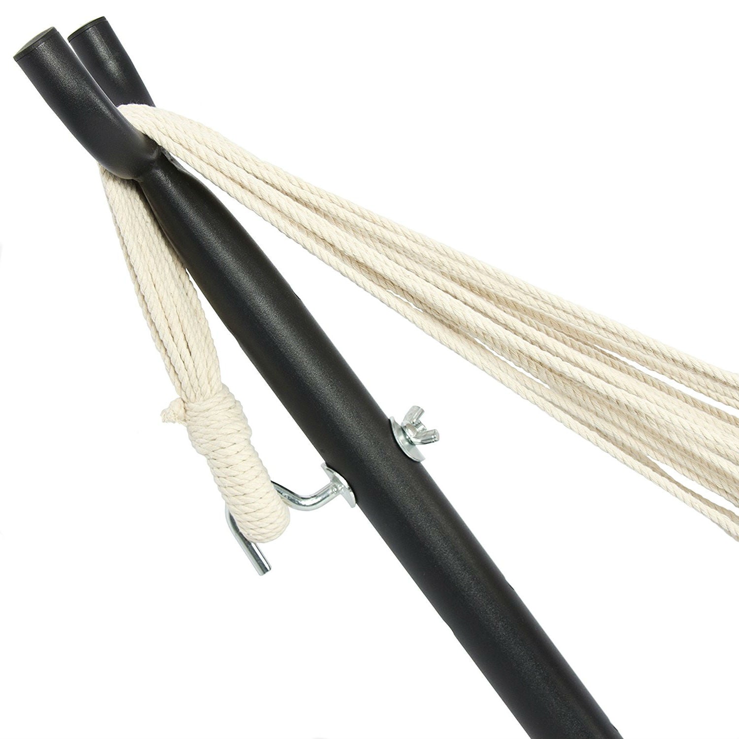 Portable Cotton Hammock in Desert Stripe with Metal Stand and Carry Case *