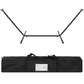 Portable Blue Green Stripe Cotton Hammock with Metal Stand and Carry Case