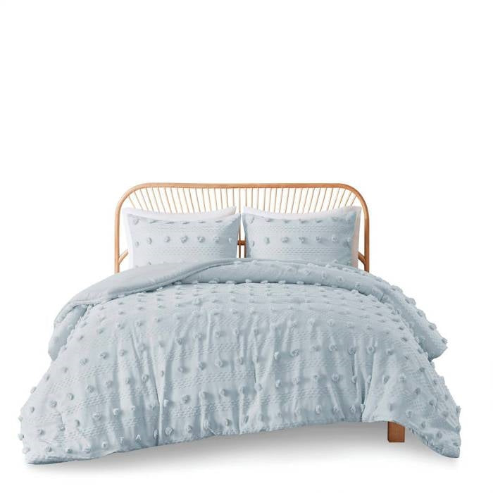 Pink or Blue Pompom Microfiber Comforter Set