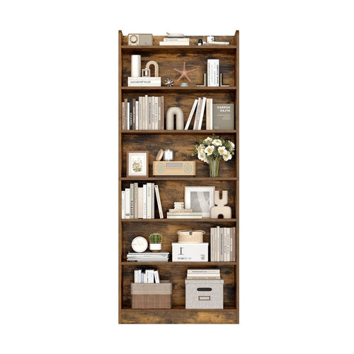 7-Tier Tall Modern Bookcase Space-Saving Storage Shelf