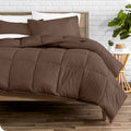 Down Alternative Comforter Set in Chocolate Brown Color