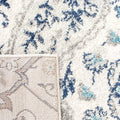 Coastal Blue Grey Damask Indoor Area Rug