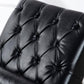 Faux Leather Upholstered Armless Chaise Lounge Chair with Lumbar Pillow in Brown or Black