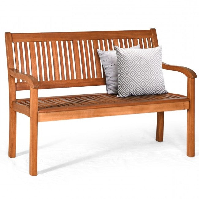 FarmHome Slatted 2 Seater Garden Eucalyptus Bench *