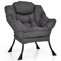Modern Cushioned Accent Chair with Side Pocket Upholstered Fabric *