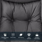 Modern Cushioned Accent Chair with Side Pocket Upholstered Fabric
