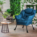 Modern Cushioned Accent Chair with Side Pocket Upholstered Fabric