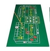 Roulette & Craps 2-Sided Casino Felt Layout