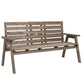 Farmhouse Outdoor Fir Wood Patio Garden Bench with Folding Center Table