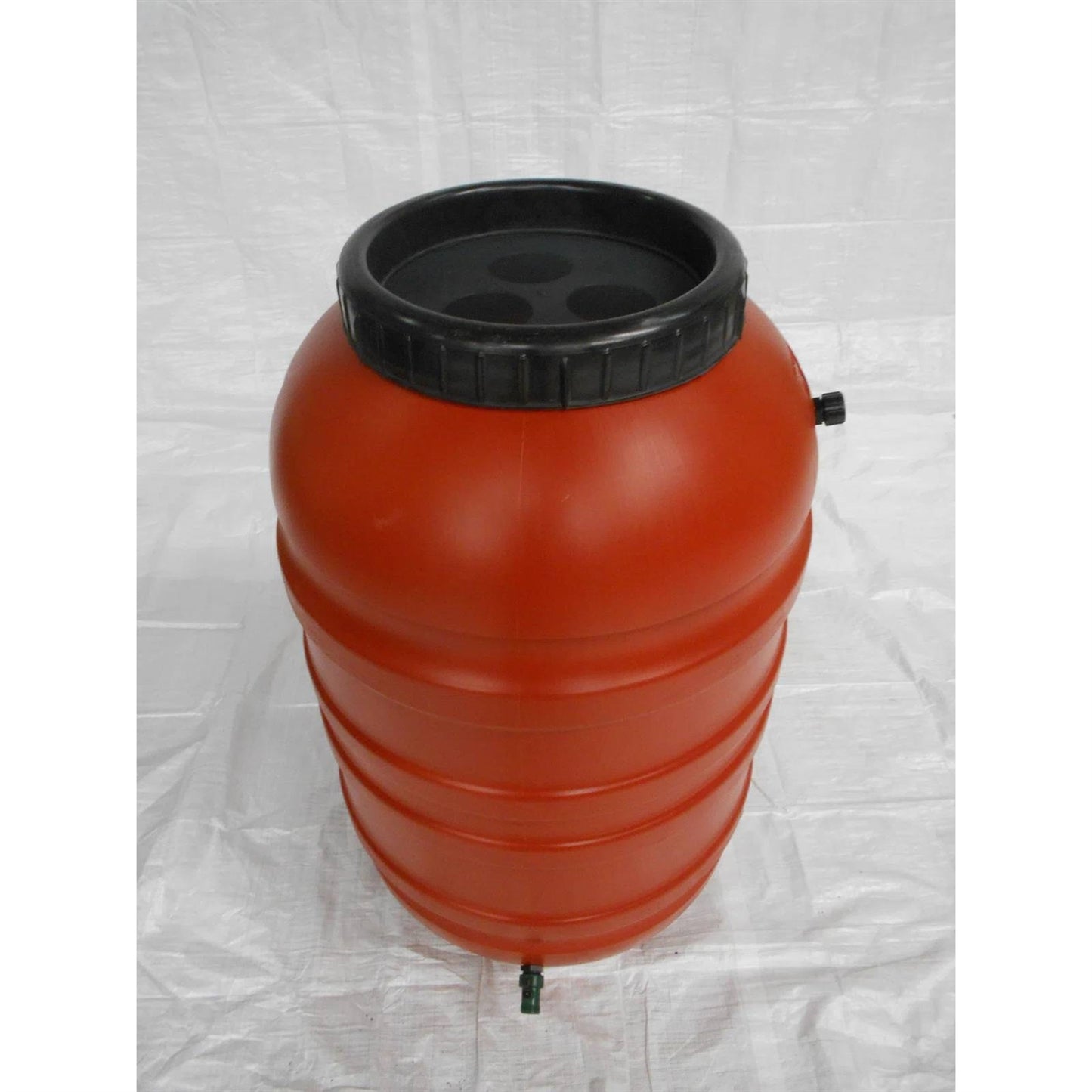 Terra Cotta Red HDPE Plastic 55-Gallon Rain Barrel with Spigot