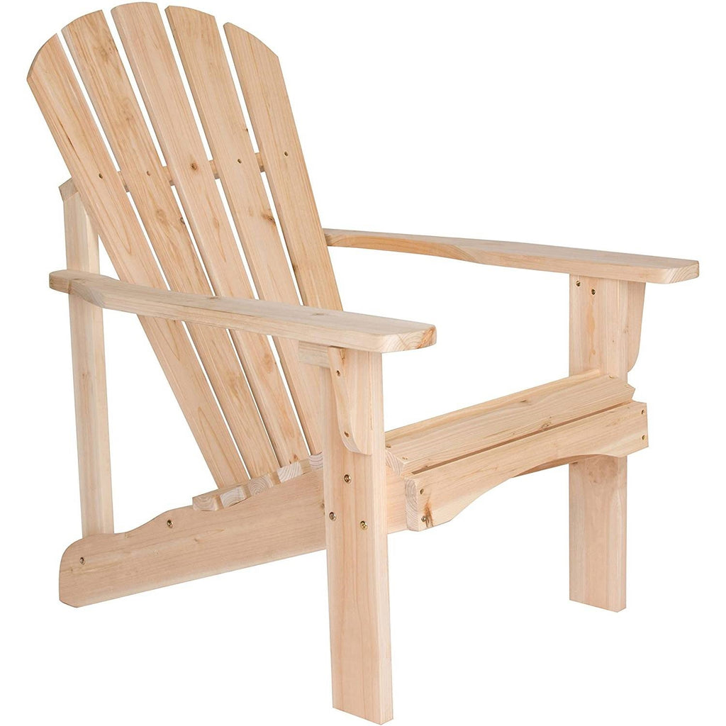 Ergonomic Natural Cedar Wood Adirondack Chair *
