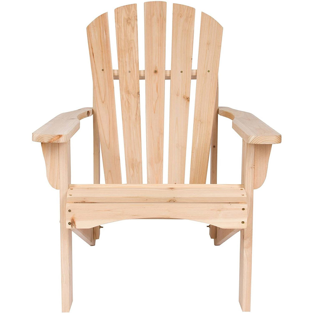 Ergonomic Natural Cedar Wood Adirondack Chair *