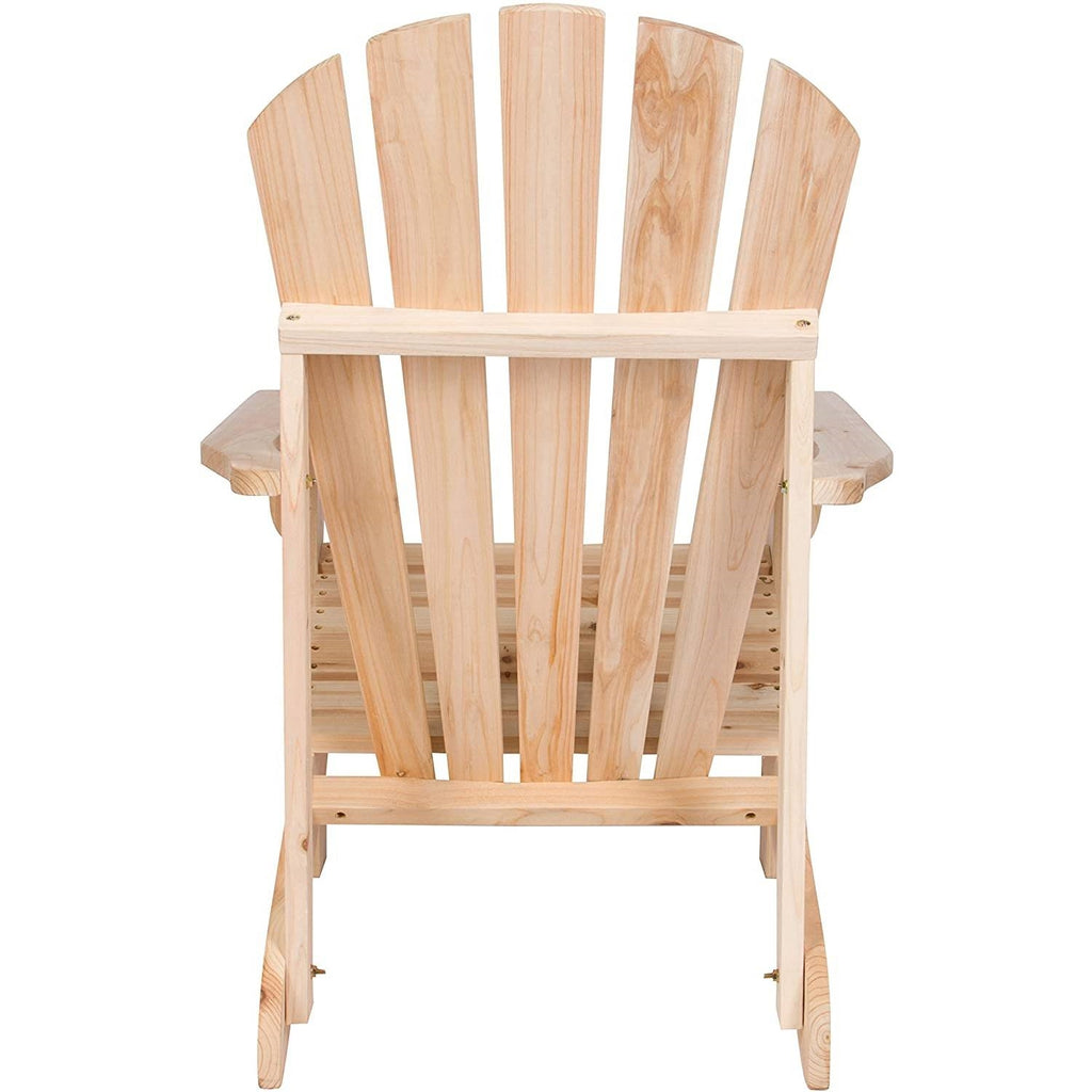 Ergonomic Natural Cedar Wood Adirondack Chair *