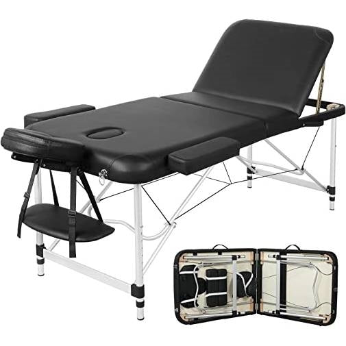 Black Extra Wide Adjustable Portable Massage Tattoo Folding Table *