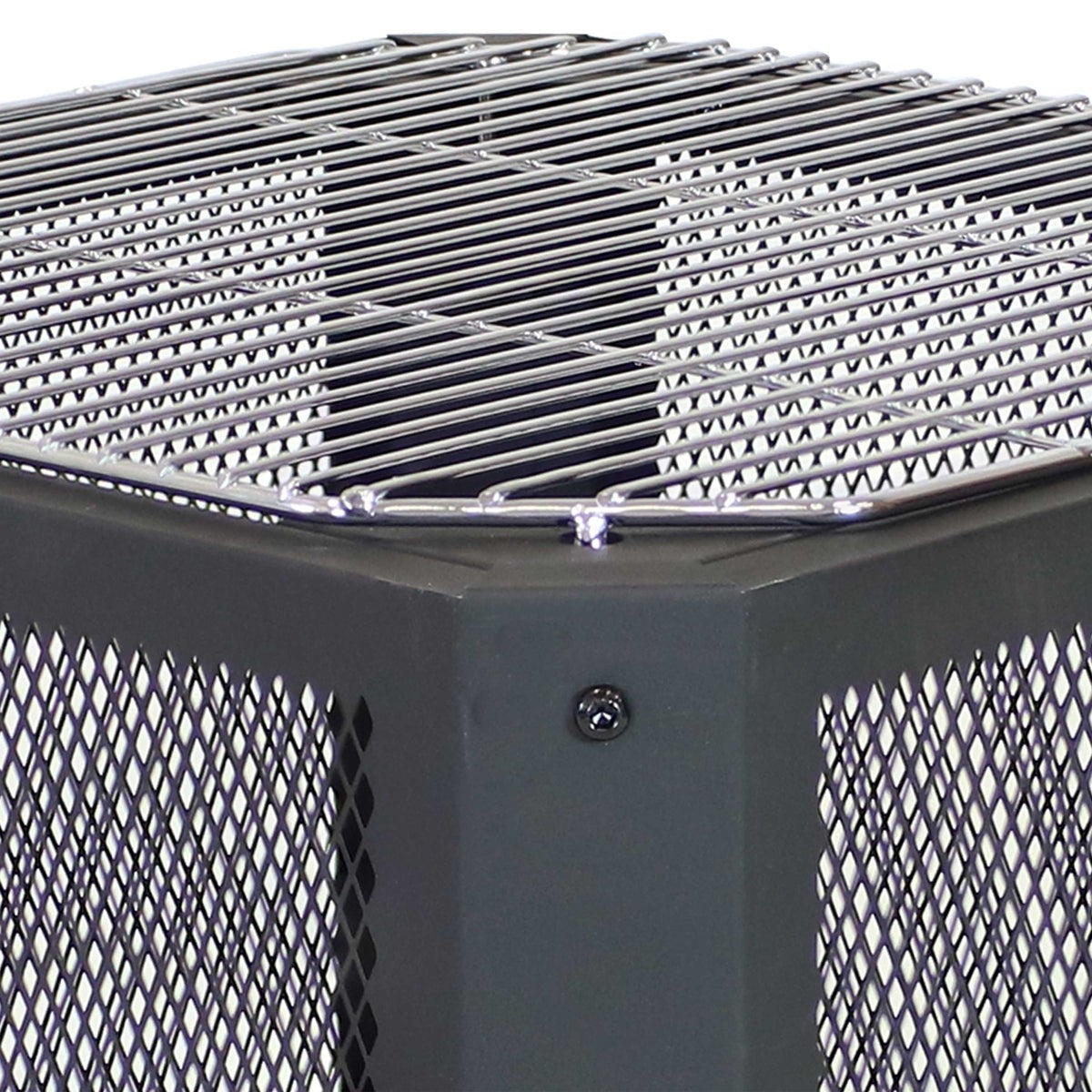 Ambiance Grelha 16 Inch Small Square Outdoor Fire Pit with Grilling Grate