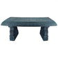 Black Fiber-Clay Resin Outdoor Garden Bench in Stone Finish