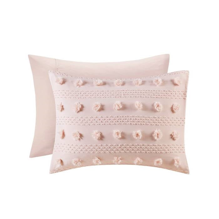 Pink or Blue Pompom Microfiber Comforter Set