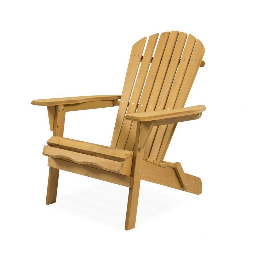 All Weather Adirondack Large Foldable Chair Natural Finish