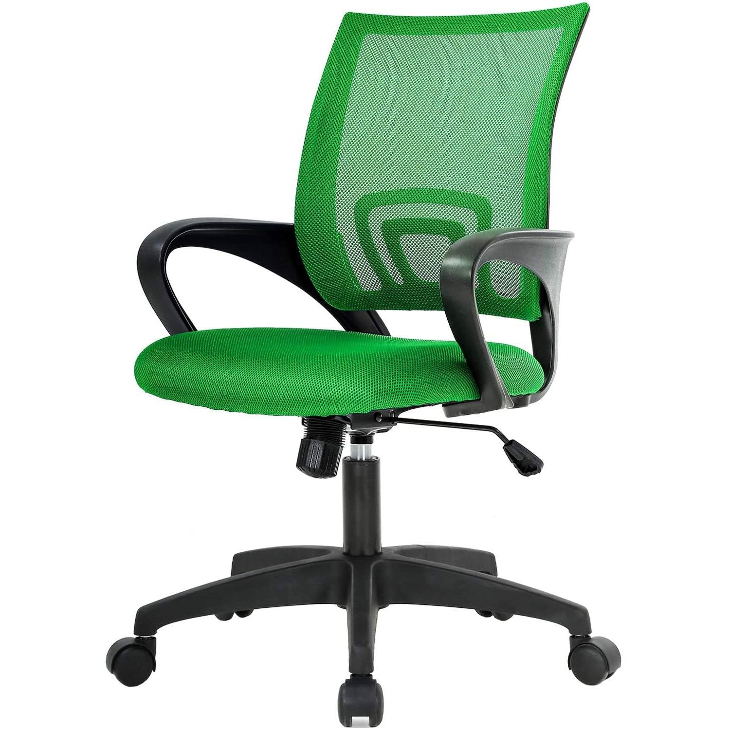 Modern Mid-Back Office Desk Chair Ergonomic Mesh with Armrest on Wheels