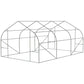 11.5 ft x 9.8 ft. Greenhouse with Green PE Cover and Heavy Duty Steel Frame