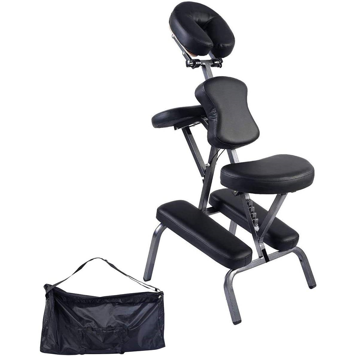 Black Portable Massage Tattoo Chair with Carrying Bag