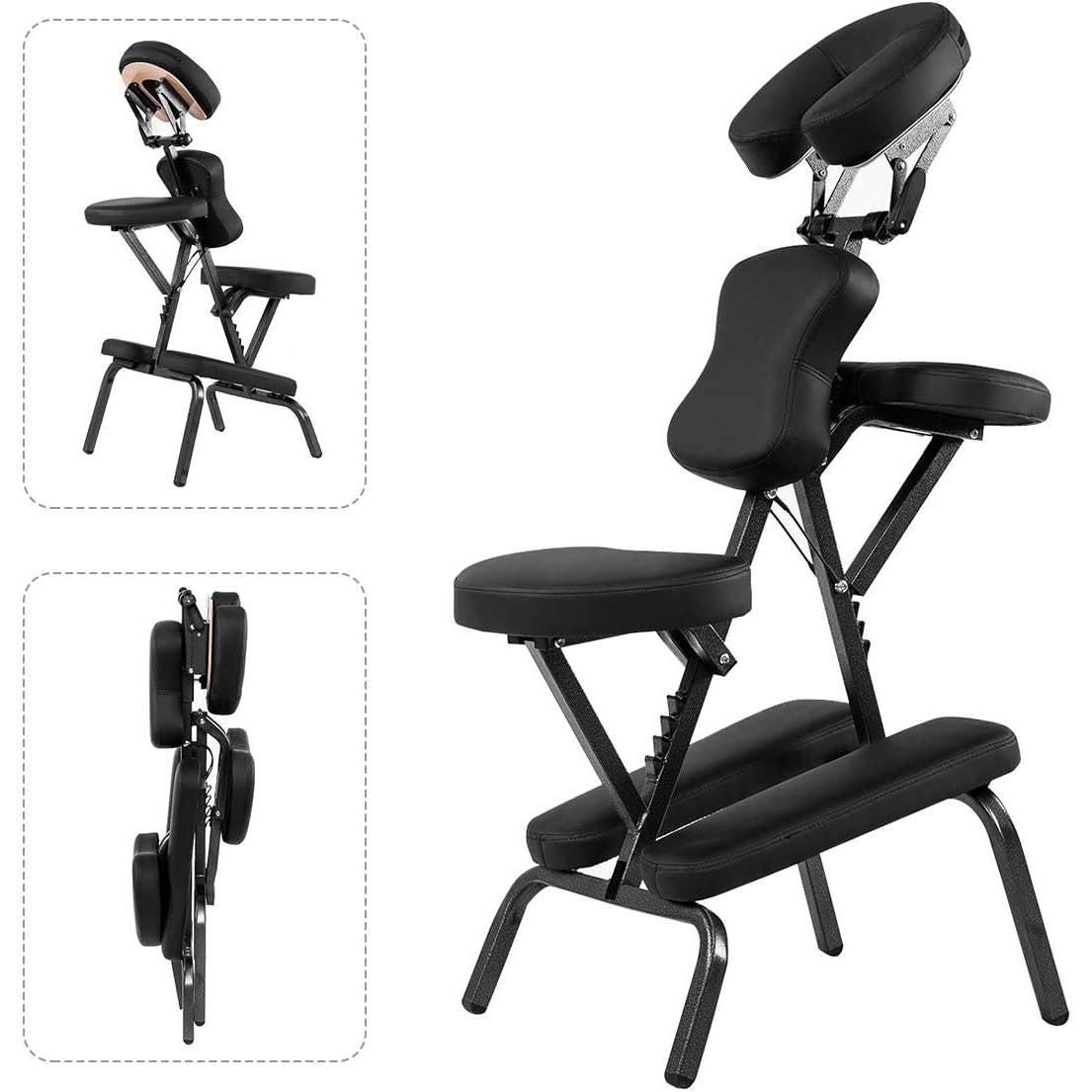 Black Portable Massage Tattoo Chair with Carrying Bag *
