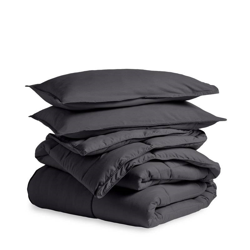 Down Alternative Comforter Set in Grey