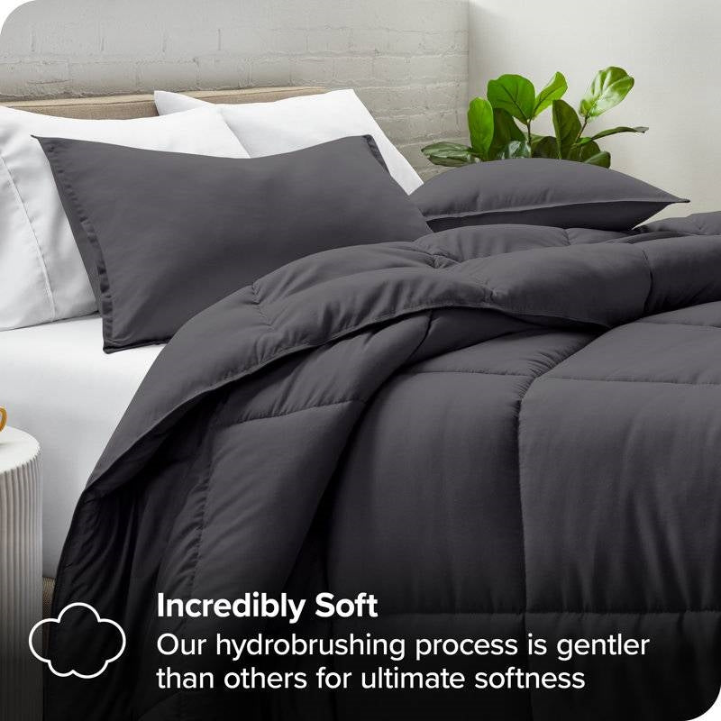 Down Alternative Comforter Set in Grey