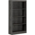 Modern Four Shelf Bookcase in Grey Oak Wood Finish