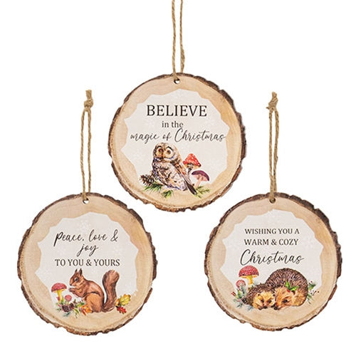 Woodland Animal Ornament, 3 Piece Set