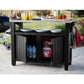 Outdoor Grill Party Bar Serving Cart with Storage in Graphite Grey
