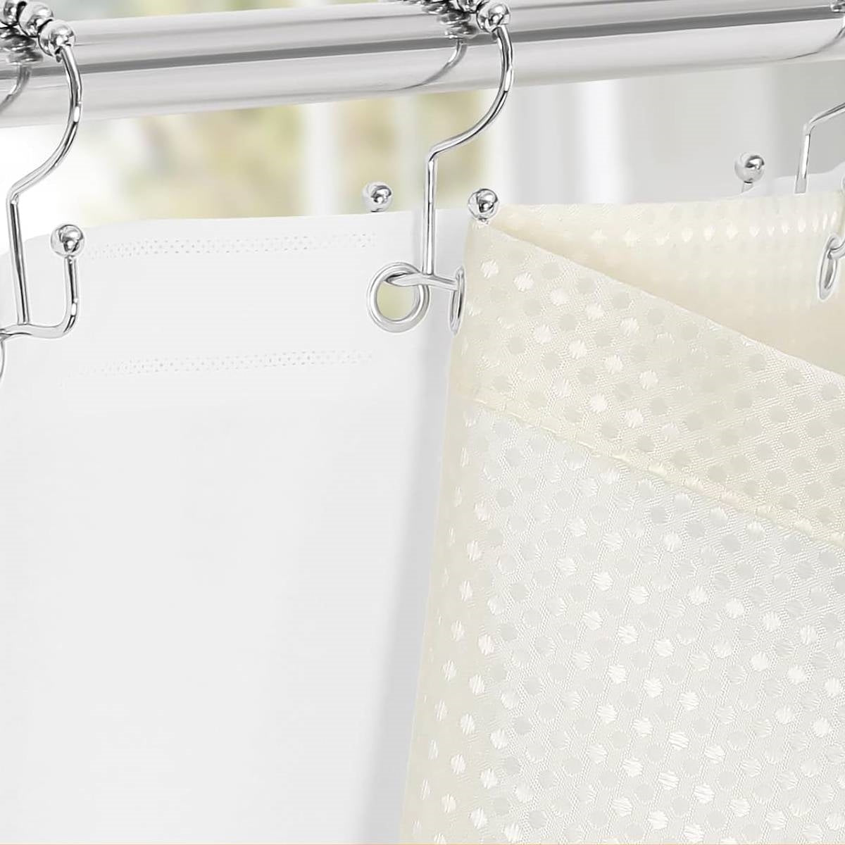 72"W x 72"H Waffle Textured 3 in 1 Shower Curtain Set