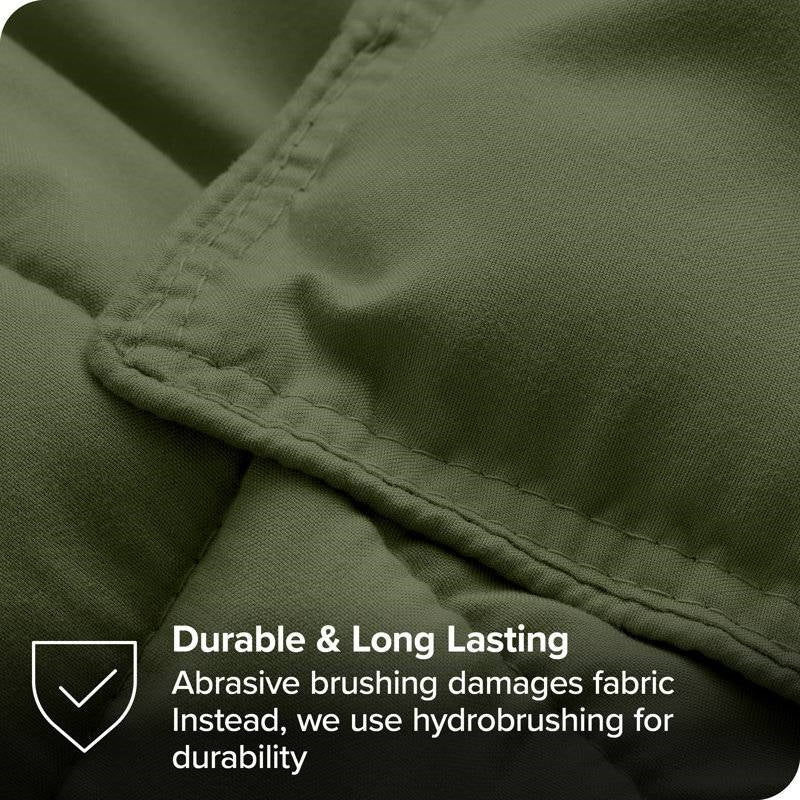 Down Alternative Comforter Set in Chocolate Olive Green
