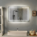 3 Tone LED Touch Sensor Light Up Wall Mounted Bathroom Mirror
