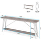 Heavy Duty 70-inch Industrial Wood Top Sofa Table with Metal Frame in Four Colors