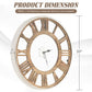 20-inch Classic Farmhouse Natural Wood Roman Numerals Wall Clock