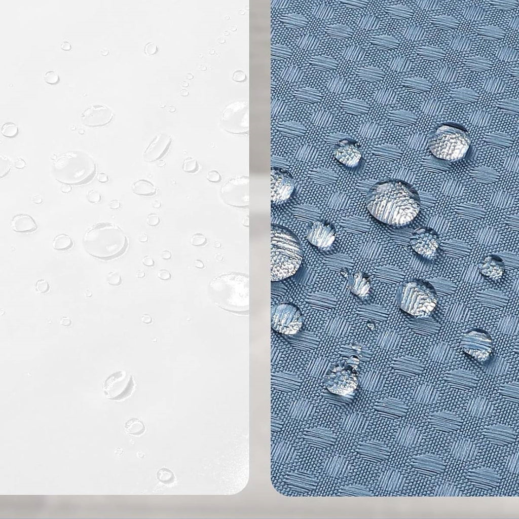 72"W x 72"H Waffle Textured 3 in 1 Shower Curtain Set