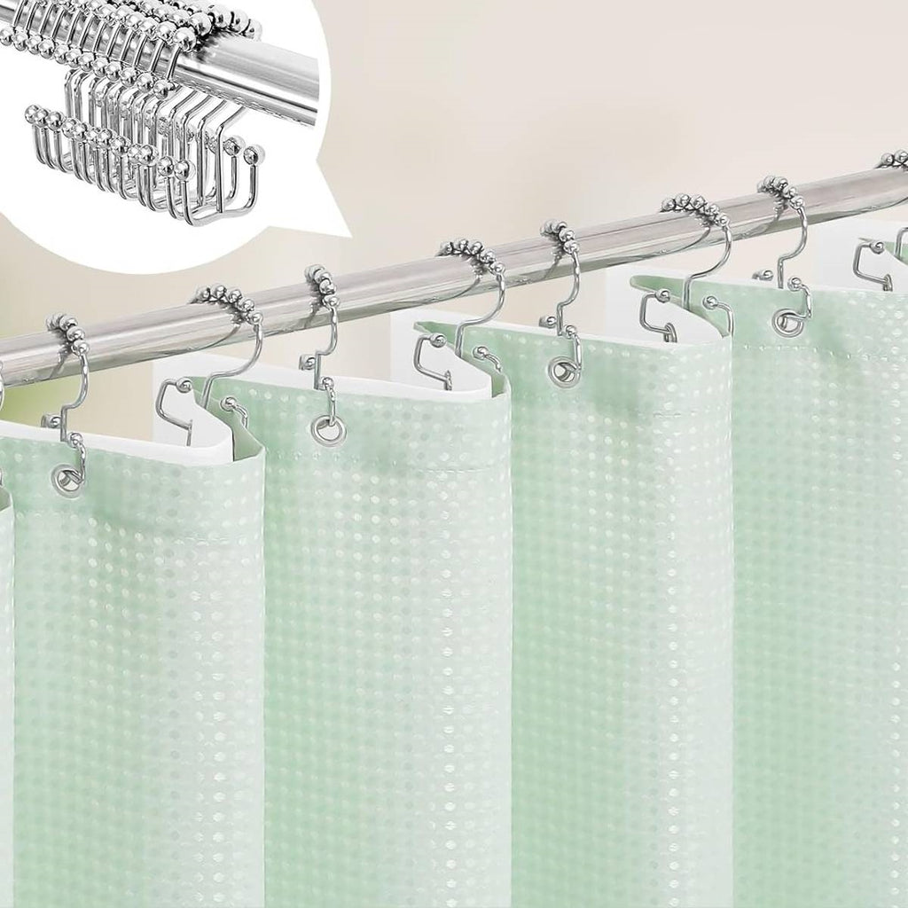 72"W x 72"H Waffle Textured 3 in 1 Shower Curtain Set