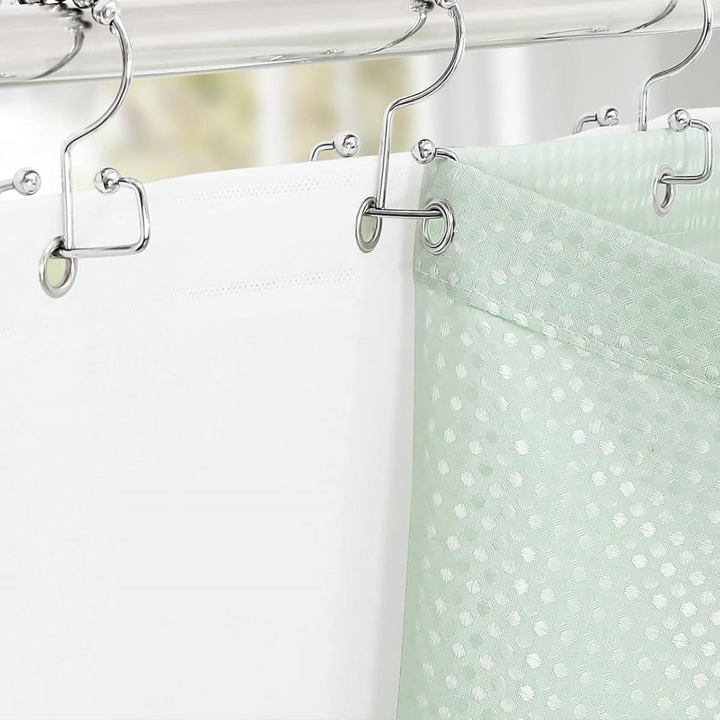 72"W x 72"H Waffle Textured 3 in 1 Shower Curtain Set