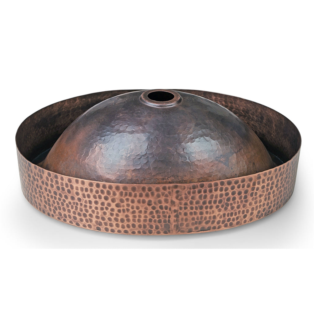 Oval Hammered Copper Bathroom Sink Drop-in or Vessel (Faucet NOT Included)