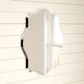 Modern Frameless 32 x 24 inch Scalloped Beveled Accent Bathroom Mirror