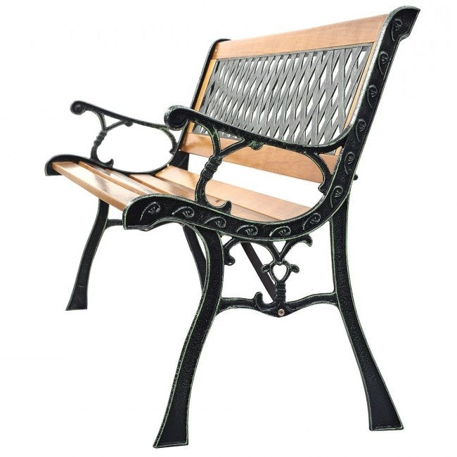 FarmHome Outdoor Patio Park Cast Iron Garden Porch Chair Bench *