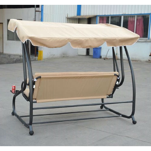 Outdoor Canopy Swing Patio Porch Shade Deck Bed in Sand *