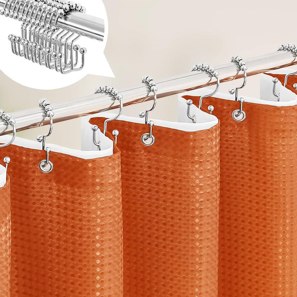 72"W x 72"H Waffle Textured 3 in 1 Shower Curtain Set
