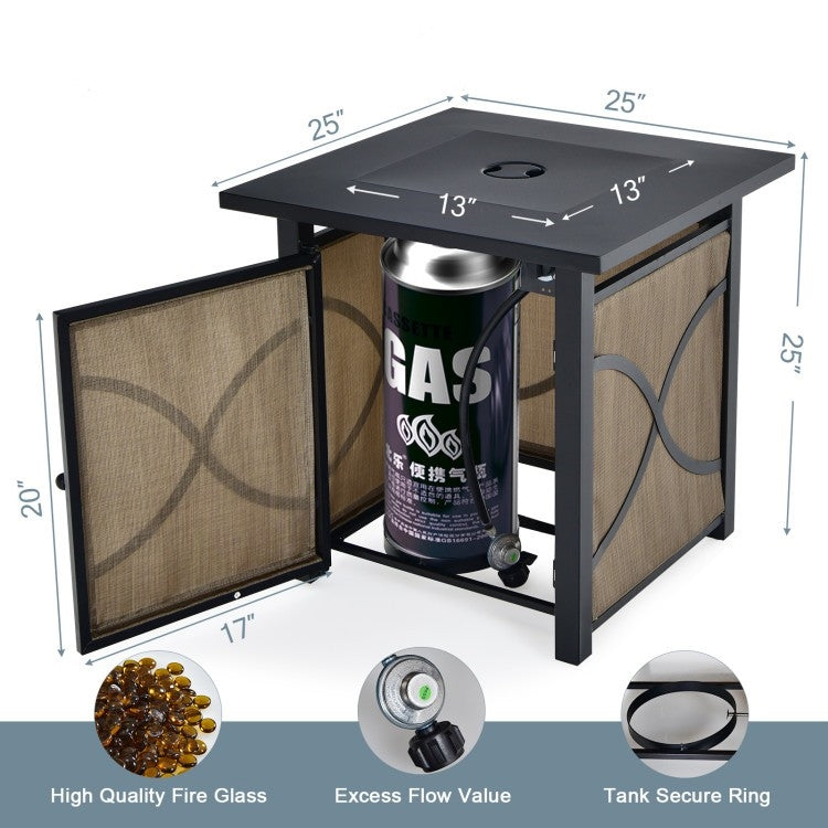 40,000 BTU Portable LP Gas Propane Fire Pit Table *